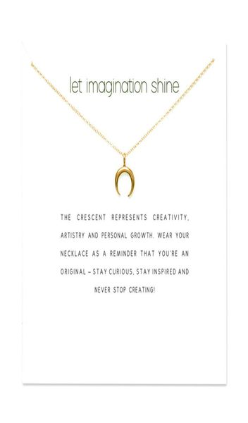 

fashion crescent moon necklace women sailor moon pendant clavicle chain choker necklaces let imagination shine gift card4667681, Silver