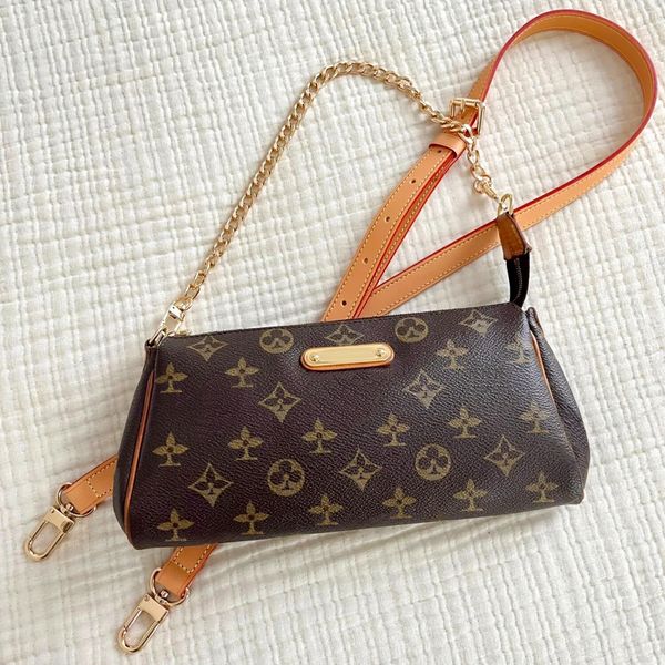 

vintage favorite eva tote clutch bag luxury designer two shoulder straps handbags crossbody classic genuine leather bags women men gold chai