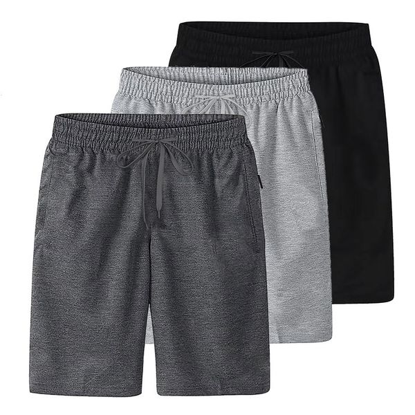 

mens shorts summer casual solid cotton drawstring running 230720, White;black