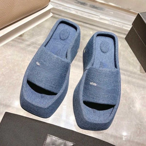 

slides designer women luxury sandals platform comfy square open toe mules platform wedges sandals summer casual flatform platform wedge slid, Black