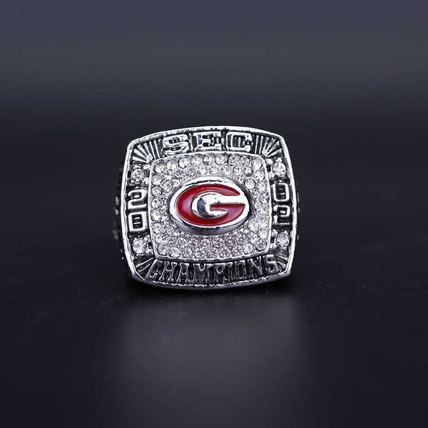 

2002 sec university of georgia bulldog championship ring reprint, Golden;silver