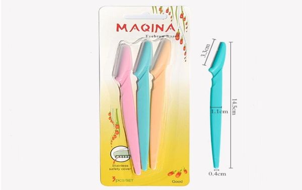 

3pcsset stainless steel blade face eyebrow hair removal razor trimmer shaper shaver makeup tools new arrivals dlh3958219834