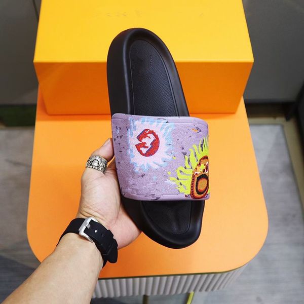 

sandals luxury slippers women slides flat flip flops slide beach sandal slipper shoes designer orange crocodile skin 0718, Black