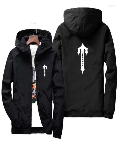 

men's jackets 2022 brand print men's waterproof windbreaker jacket zip coat hoodie quick dry sports jaqueta masculina hao jack76044, Black;brown