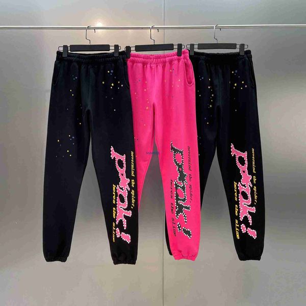 

men and women fashion pants sweatpants capris crazy competition young thug star with same sp5der555555pinkhoodie terry, Black;white