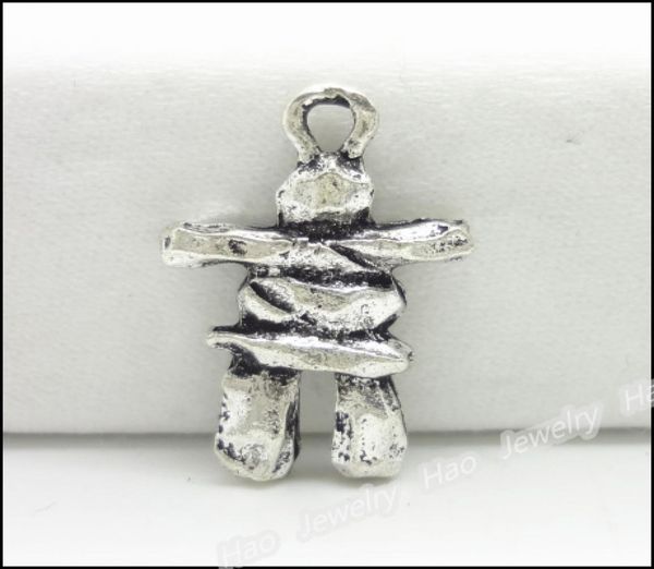 

antique plated silver zinc alloy inukshuk charm pendant fit bracelet necklace diy jewelry 90pcs5000509, Bronze;silver