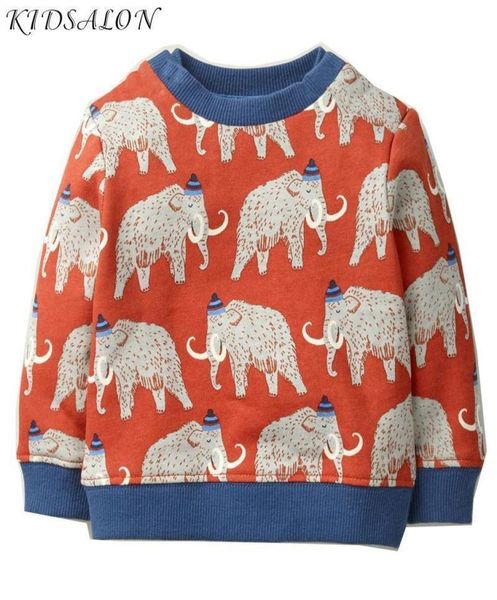 

girls hoodies kids sweatshirt toddler girls children elephant cartoon pullover baby girl sweater shirts winter clothes 27y y4322970, Blue