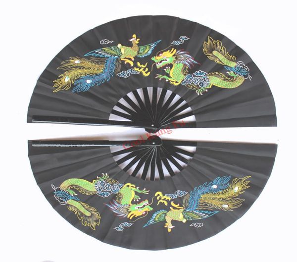 

bamboo tai chi fans right and left double fan dragon and phoenix fan one par9663367