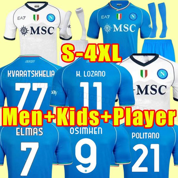 

23 24 napoli soccer jerseys osimhen insigne 2023 2024 naples maglia mertens verdi milik men fans player version pink set child 3xl 4xl men k, Black;yellow