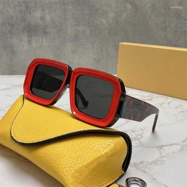

sunglasses cases bags luxury designer big frame thick glasses for men shades travel goggle fashion color splicing square oversized women