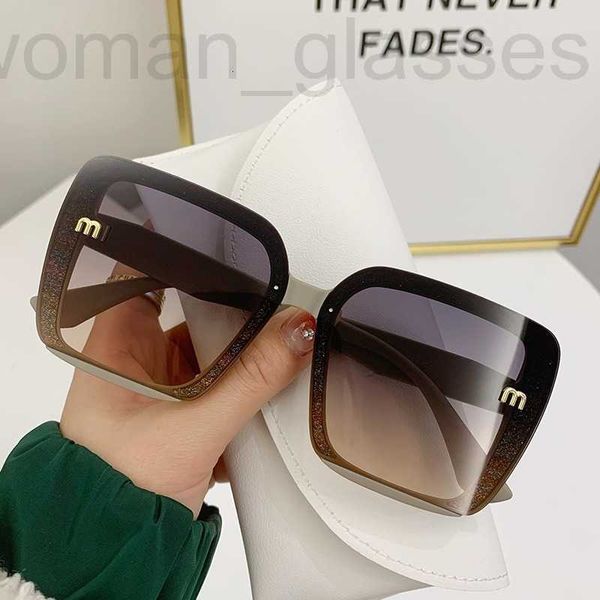 

sunglasses frames designer 23 new large frame sequin sunglasses for women's fashion trend, uv resistant sunglasses, douyin internet red, Silver