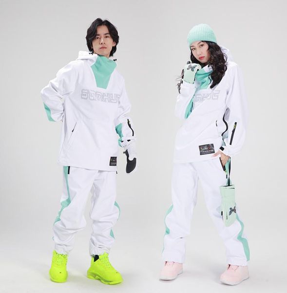 

skiing suits suit women s outdoor sports snowboard jacket windproof waterproof snow pants set winter clothing thickening warm men 9858488