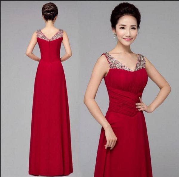 

dreamlike vneck aline chiffon evening gowns in dark red with delicate beaded sash backless floorlength new arrival prom dresses6609373, Black;red