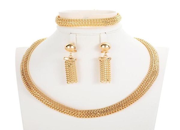 

earrings necklace vintage gold jewelry sets bracelet ring for women crystal african wedding bridal party accessories gift3902055, Silver