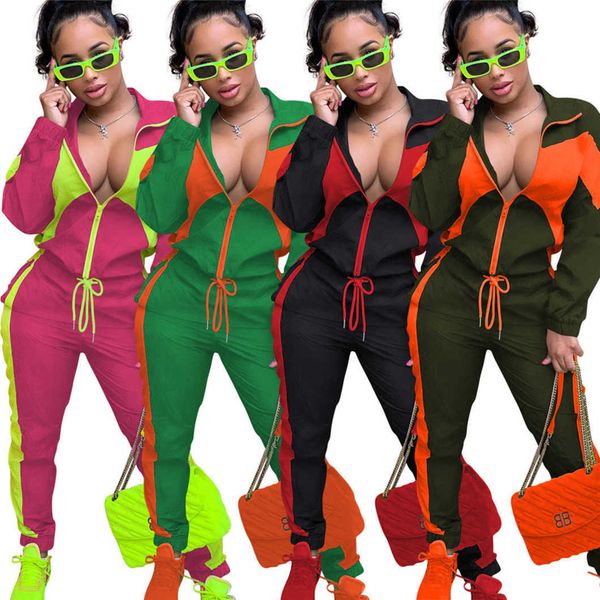 

women tracksuits two piece sets fall winter clothes outfits long sleeve jacket and pants sportswear outwork sweatsuits jogger suits, Gray