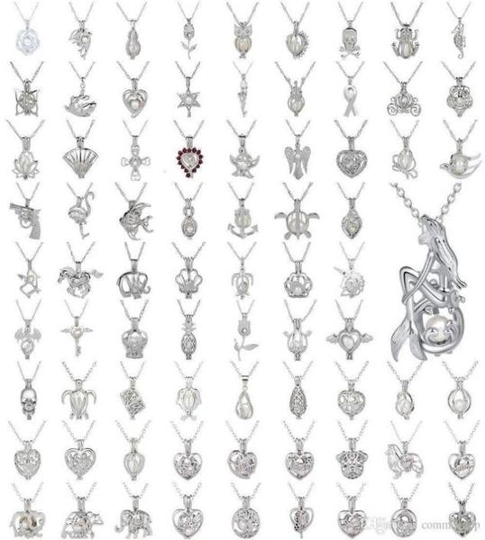 

love pearl cage pendant necklaces hollow natural pearl with oyster pearl cages charm silver chains for women fashion jewelry in bu5089733