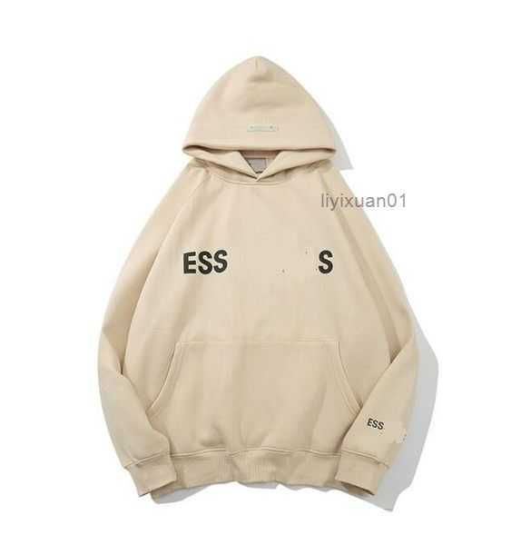 

2023 essentail men's and women hoodie designer hairy women's pullover sweatshirt loose essen black white classic casual style elt1