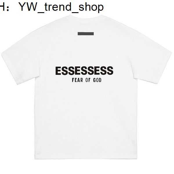 

mens tshirts designer chest letter laminated print short sleeve high street loose oversize casual essent t shirt cotton for men and women 1, White;black