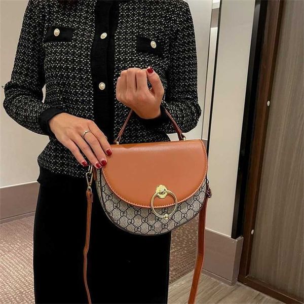 

66% off 2023 new bag designer crossbody small new summer fashion half round saddle bag for women high grade versatile one shoulder handbag