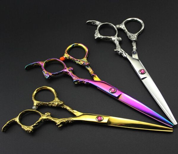 

professional 6 inch japan 440c dragon cut hair scissors cutting shears salon thinning sissors barber makas hairdressing scissors5738057