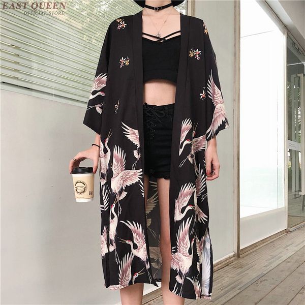 

women s blouses shirts kimono cardigan womens and japanese streetwear women summer long shirt female ladies blouse clothes 230720, White