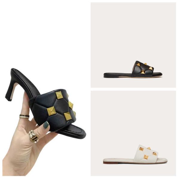 

luxury designer women sandals spring/summer latest sandals choose from nine colors high heels 5.5cm flat heels 1.5cm. size 35-43 with box, Black