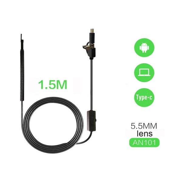 

3 in 1 55mm tool cleaning visual ear spoon inspection hard android mini nasal dental borescope otoscope usb endoscope camera9564340