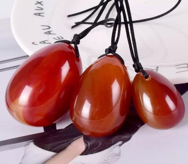 

100 natural agate yoni egg set healing massage stone kegel exercise pelvic floor muscle health care tool7427260