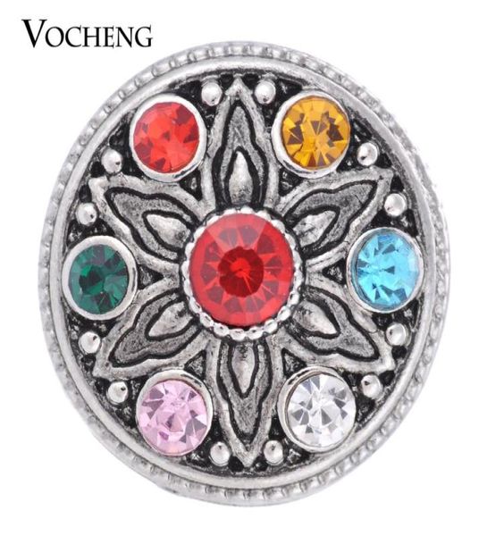 

noosa ginger snaps 3 colors vintage flower inlaid crystal 18mm button jewelry vocheng vn13105925555