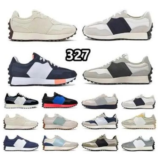 

designer og new balance 327 running shoes white sea salt grey day mushroom cherry blossom blue haze bb327 mens women cloud x nb trainers sne, White;red