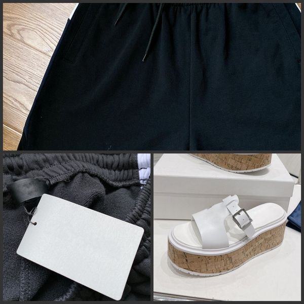 

women's short sleeve loose version belt buckle with thick bottom grain sole anti-slip, White