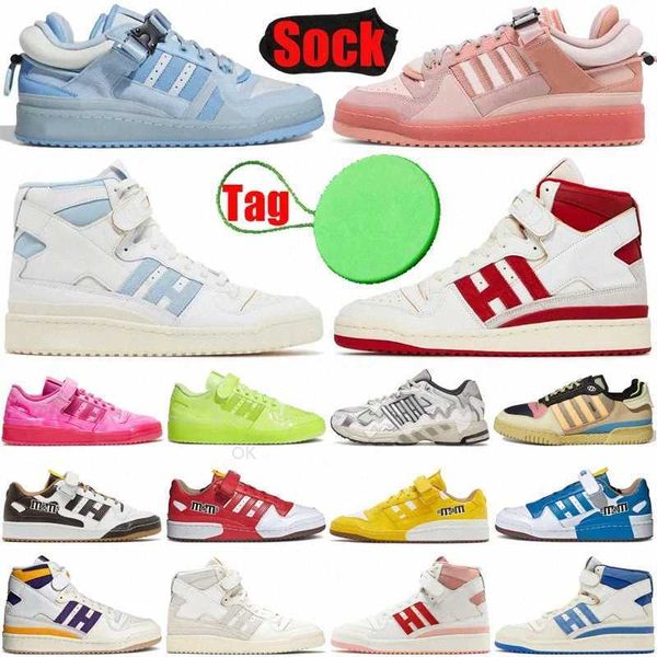

forum 84 casual shoes bad bunny forums lows high buckle men women blue tint low cream easter egg back to school benito womens tainers shoes, Black