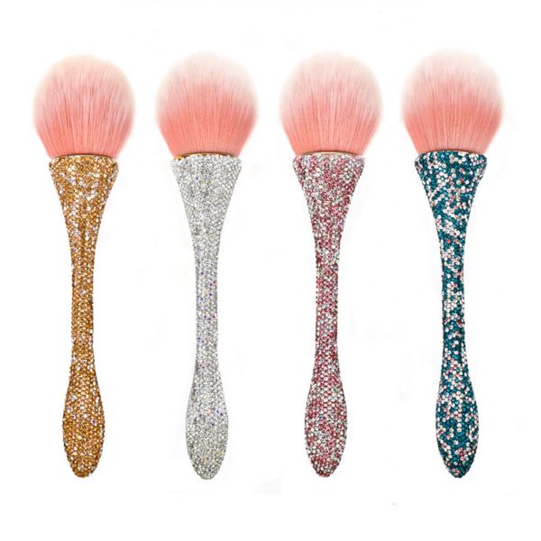 

fashion shining makeup brushes fully crystal inlaid blush nail art brush foundation powder brushes cosmetic tools