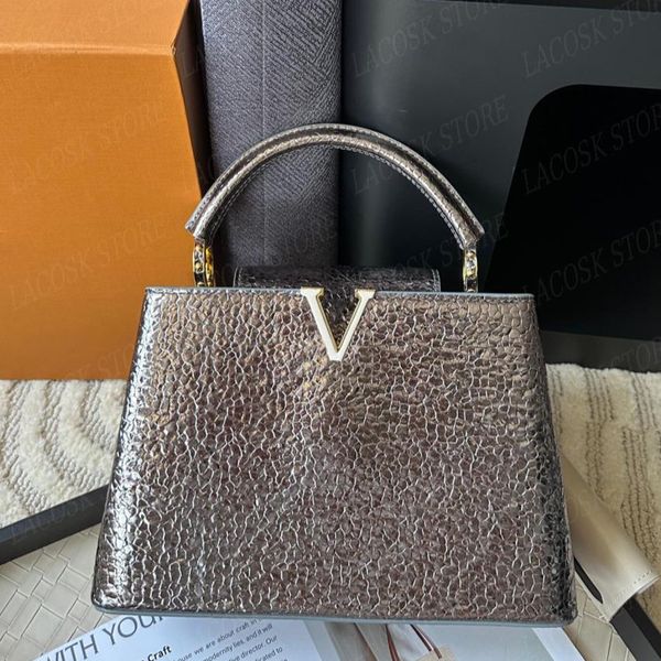 

new designer capucines handbags ladies brand tote fashion womens shoulder bag purses genuine leather crossbody clutch bags 27cm