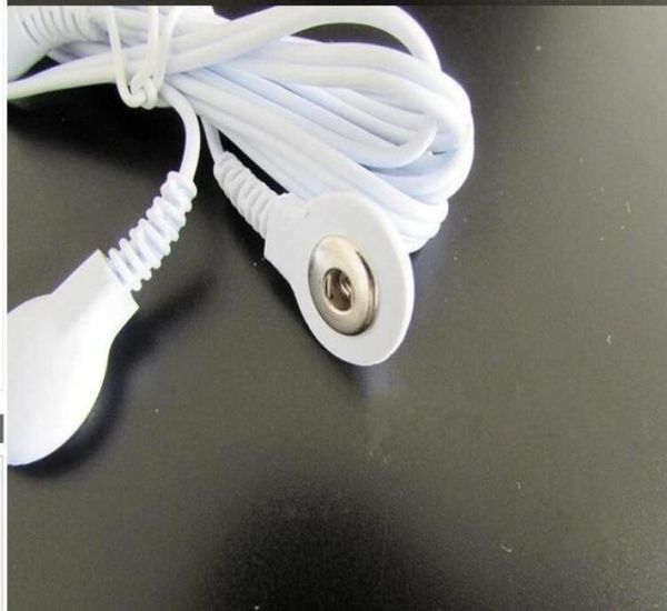 

5 pcslot tens electrode lead wires cable jack 35mm plug wfour snap connectors and compatible w for tens units therapy massager 9767129