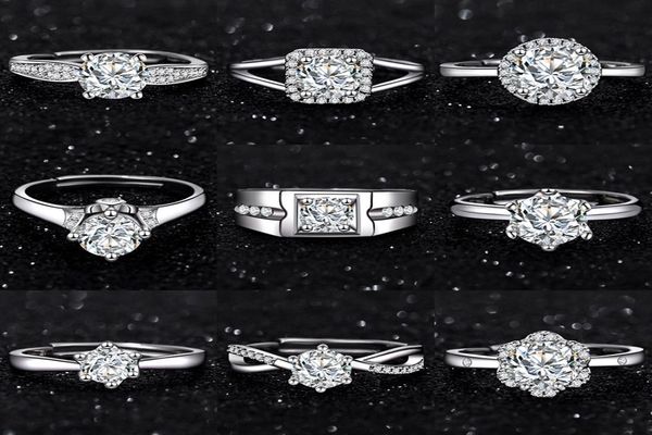 

wedding band rings women engagement gift imitation moissanite jewelry4945623, Silver