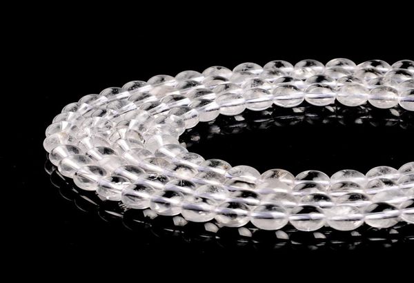 

natural white crystal beads round rock crystal clear quartz beads selectable 468101214mm for jewelry making3935131
