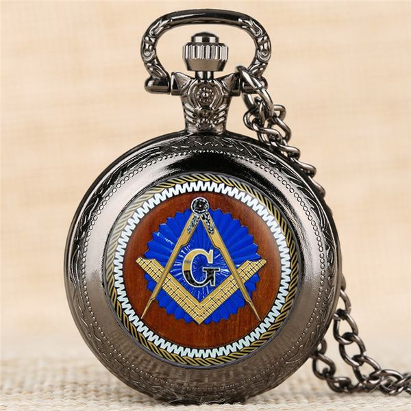 

masonic asonry pocket watch men women mason quartz pocket watch with necklace pendant chain souvenir for ason, Slivery;golden