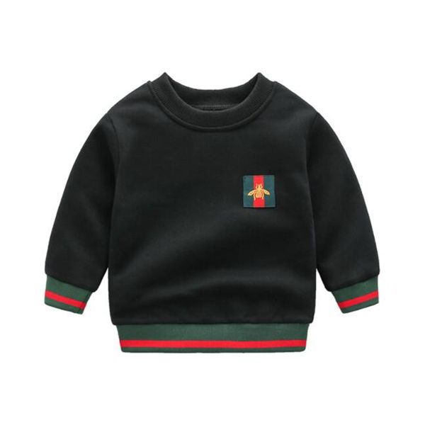 

girls' sweater autumn outfit new pure cotton children's long sleeved bottom shirt boys' t-shirt, Blue