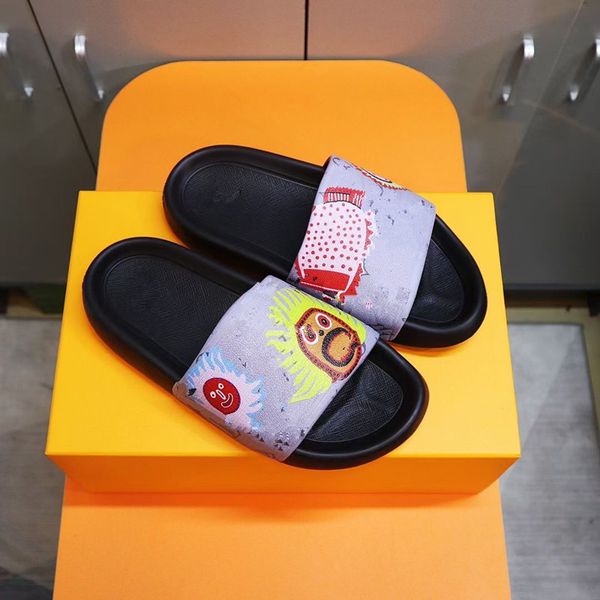 

sandals luxury slippers women slides flat flip flops slide beach sandal slipper shoes 0718, Black