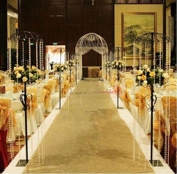 

12 m wide x 10 mroll shiny gold sequins pearlescent wedding carpet fashion aisle runner t station carpet for party decoration su6313426