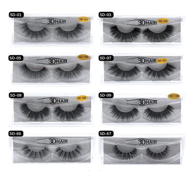 

multistyles 3d mink hair fake eyelash 100 thick real mink hair false eyelashes natural extension fake eyelashes 7037901