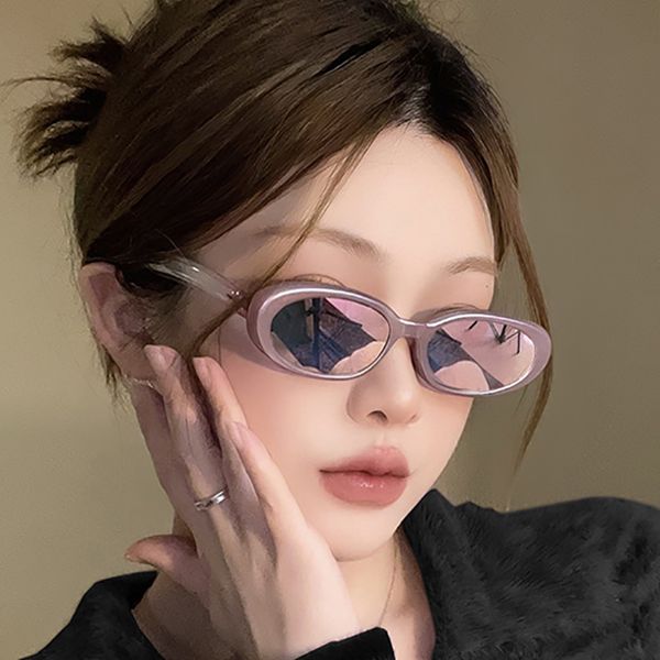 

korean oval frame star sunglasses women female beige pink shades hiphop sun glasses driver outdoor beach fashion eyewear sg672, White;black