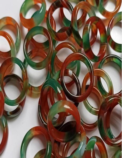 

natural multicolor chalcedony own code ring jade ring ship ping9025948, Silver