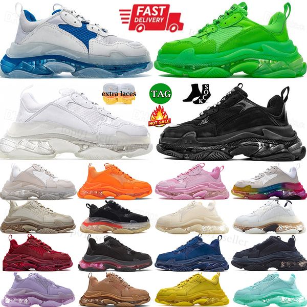 

paris triple s casual shoes designer 17fw sneakers men women plate-forme oversized athletic beige tripler green black grey white outdoor jog