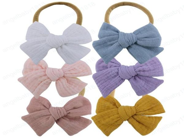 

4 inch baby girls newborn cute headband hair accessories soft elastic hairband turban infant toddler party supplies headwear child2249957, Slivery;white