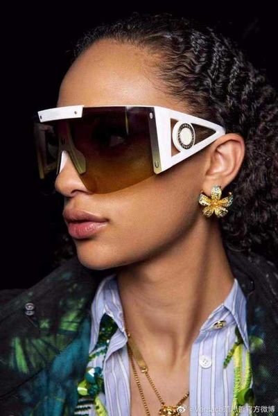 

sunglasses designer polarizing retro square frame frameless generous avant-garde style eyewear come with case 1193 e2ga, White;black