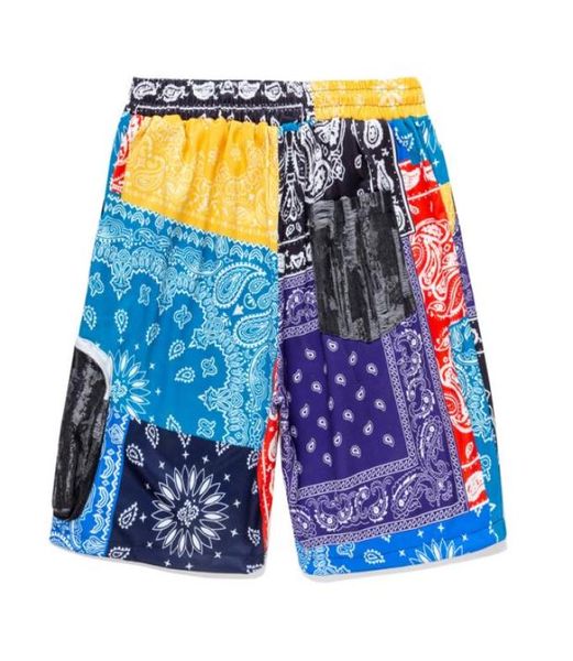 

2021 summer fashion spring colorful shorts pants trousers holes bandanna paisley sweatpants men women youth joggers44471514675291, White;black