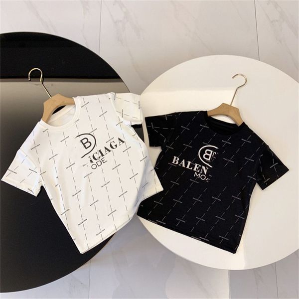 

quality designer children's t-shirt brand letter combed cotton stretchy children's clothing women's clothing men's breat, Blue