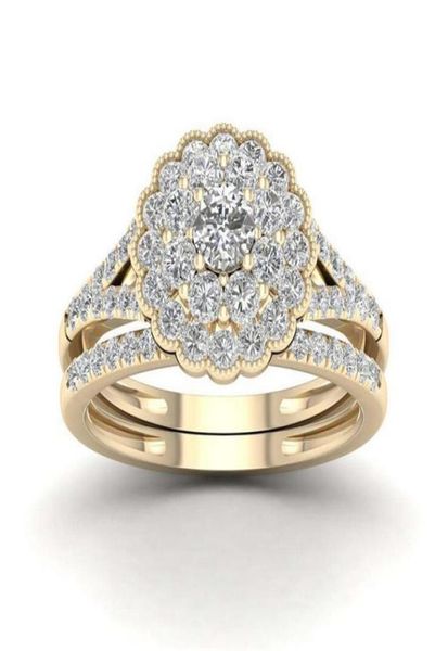 

choucong new arrival vintage jewelry couple rings 925 sterling silvergold fill 5a cubic zircon promise popular women7846530, Slivery;golden